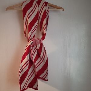 Womens peppermint striped scarf
